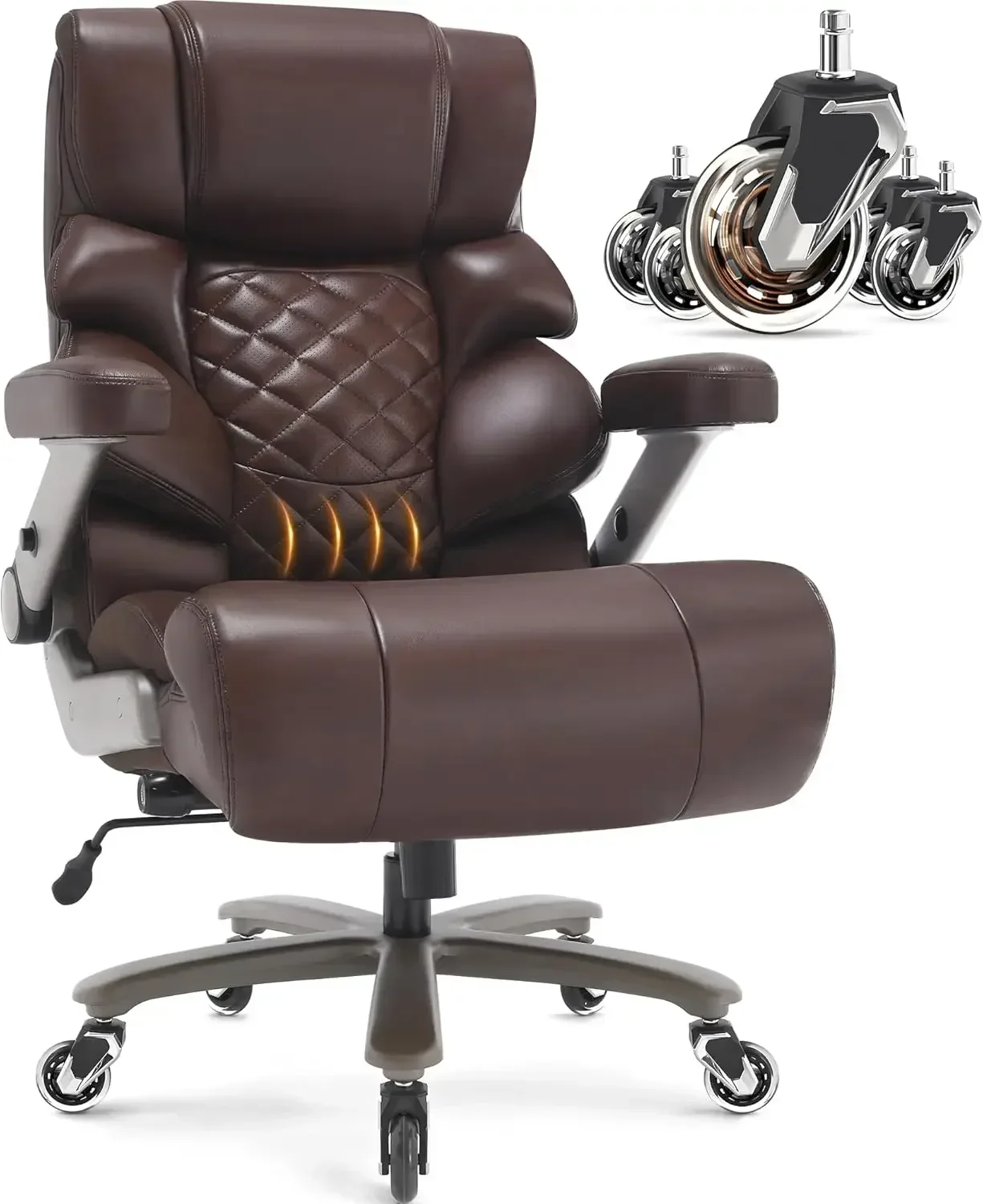 700lbs Big and Tall Office Chair-Large Computer Chair with Adjustable Lumbar Support 3D Flip Arms Plus Size Wheels, High Back Ex
700lbs Big and Tall Office Chair-Large Computer Chair with Adjustable Lumbar Support 3D Flip Arms Plus Size Wheels, High Back Ex