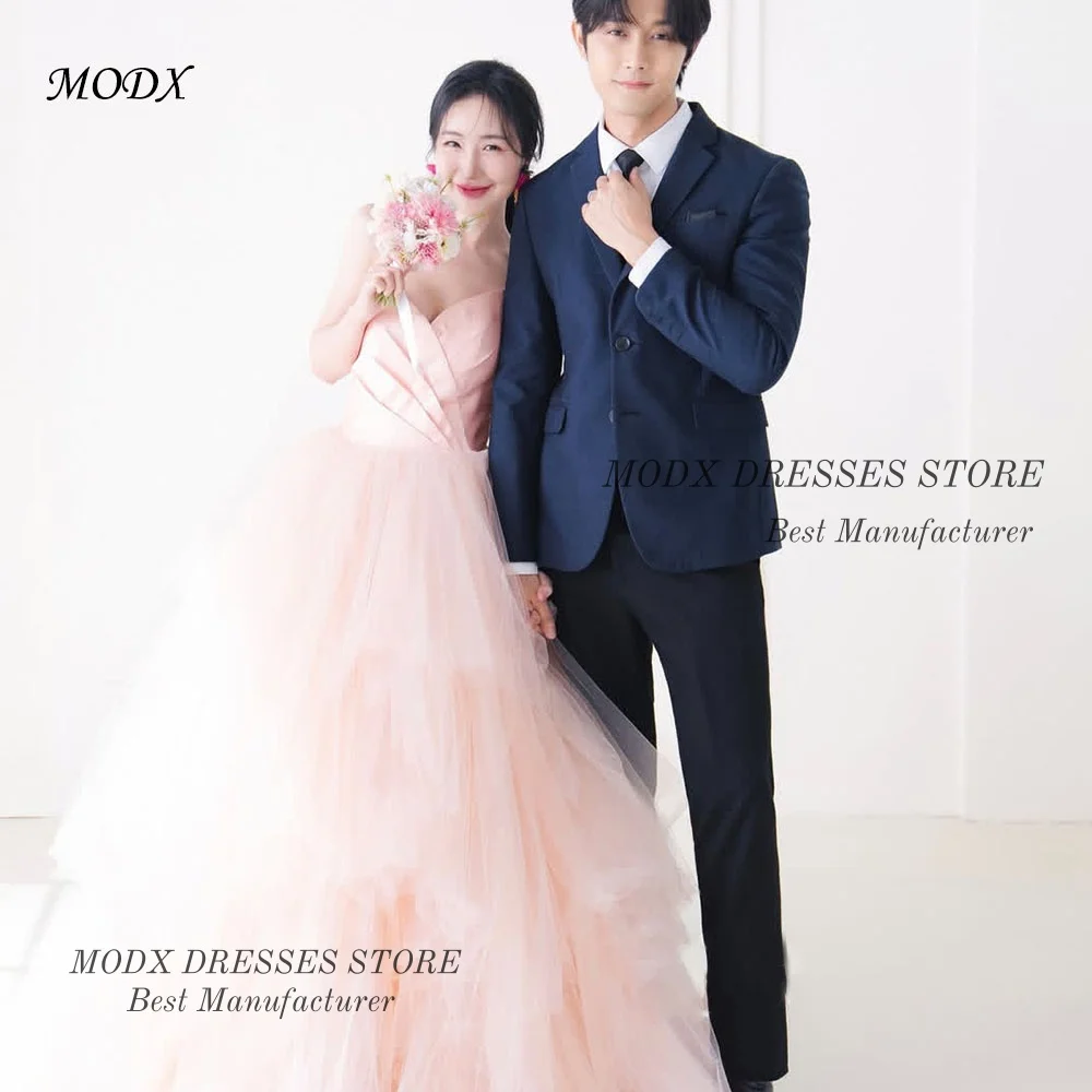 MODX Simple Pink V-Neck Wedding Dress Tulle for Photo Shoots Bridal Gown Floor Length Vestidos Novias Boda Women Customized
MODX Simple Pink V-Neck Wedding Dress Tulle for Photo Shoots Bridal Gown Floor Length Vestidos Novias Boda Women Customized