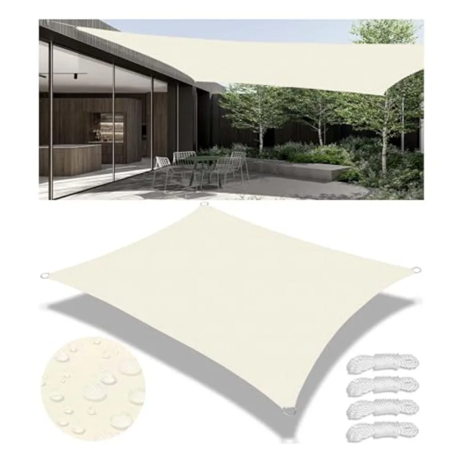 Sun Shade Sails Rectangle 5' x 7' Waterproof Shade Sail for Garden 98% UV Blocking Outdoor Sunshade Canopy with Rope for Outdoo
Sun Shade Sails Rectangle 5' x 7' Waterproof Shade Sail for Garden 98% UV Blocking Outdoor Sunshade Canopy with Rope for Outdoo