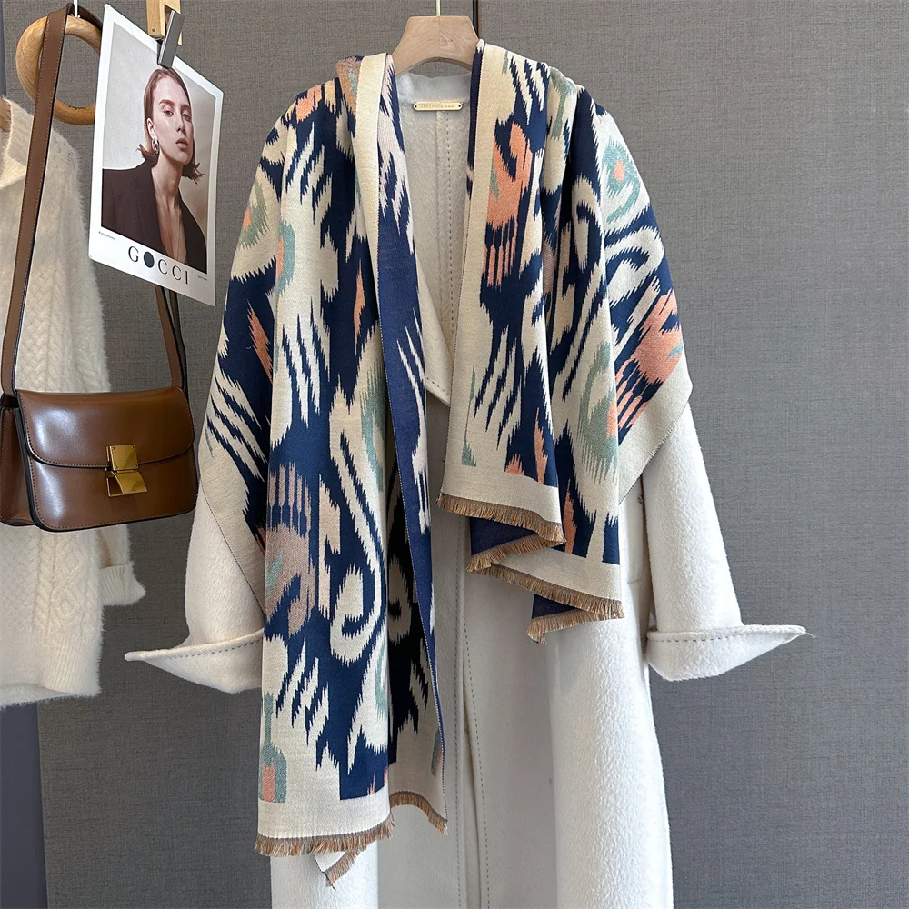 Теплый зимний кашемировый шарф, женский шаль с абстрактным принтом, мягкое парео, элегантное пончо, женское толстое теплое одеяло, Echarpe, пашмина
Теплый зимний кашемировый шарф, женский шаль с абстрактным принтом, мягкое парео, элегантное пончо, женское толстое теплое одеяло, Echarpe, пашмина