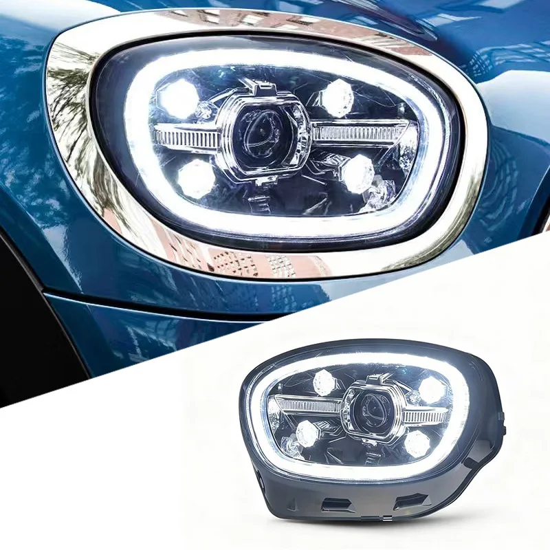 Для Mini Countryman F60 2017-2019: Модифицированная светодиодная фара в сборе с линзой, ДХО и указателем поворота
Для Mini Countryman F60 2017-2019: Модифицированная светодиодная фара в сборе с линзой, ДХО и указателем поворота