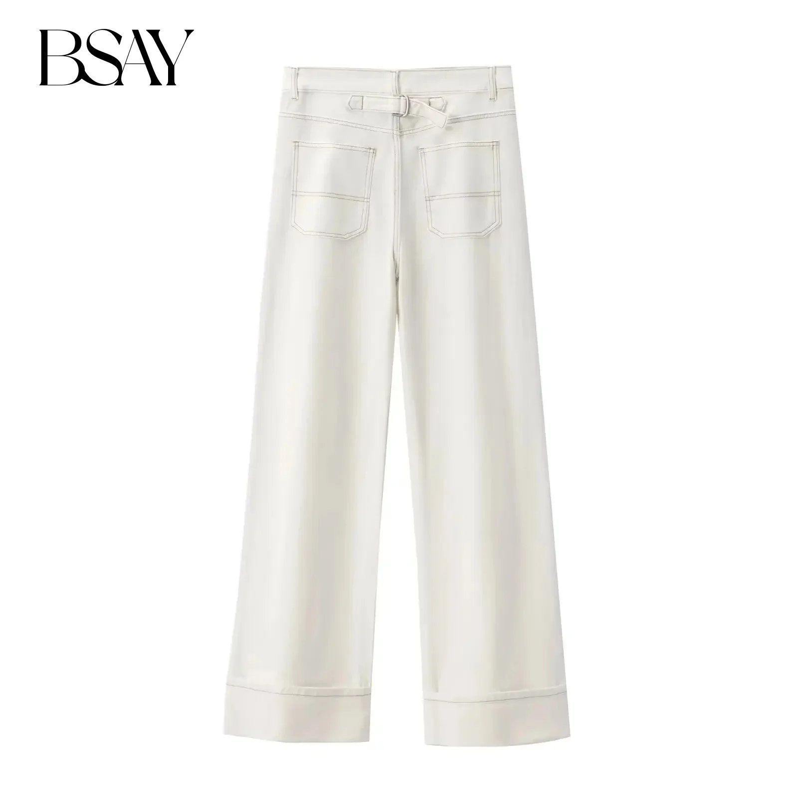 BSAY женские модные весенне-осенние новые свободные однотонные джинсы с пряжкой в стиле ретро, шикарные женские широкие брюки с высокой талией
BSAY женские модные весенне-осенние новые свободные однотонные джинсы с пряжкой в стиле ретро, шикарные женские широкие брюки с высокой талией