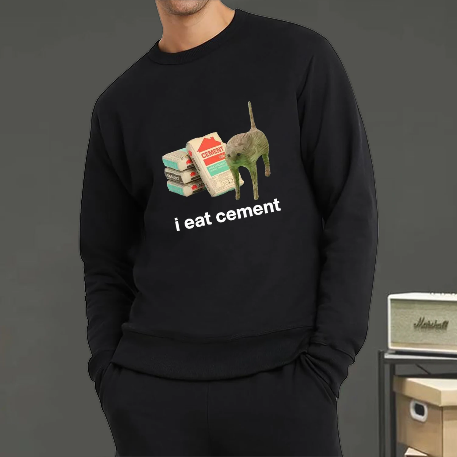 I Eat Cement Cursed Cat Funny Meme Pullover Fashion Womens Mens Sweatshirt Crewneck Soft Breathable Hoodie Unisex Streetwear
I Eat Cement Cursed Cat Funny Meme Pullover Fashion Womens Mens Sweatshirt Crewneck Soft Breathable Hoodie Unisex Streetwear