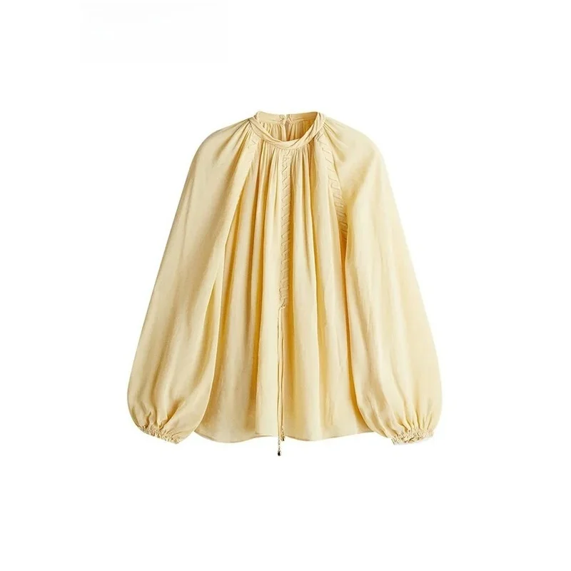 Желтый шифоновый пышный рукав-фонарик на шнуровке для женщин, тонкий, из полиэстера, для создания чистого и элегантного образа
Желтый шифоновый пышный рукав-фонарик на шнуровке для женщин, тонкий, из полиэстера, для создания чистого и элегантного образа