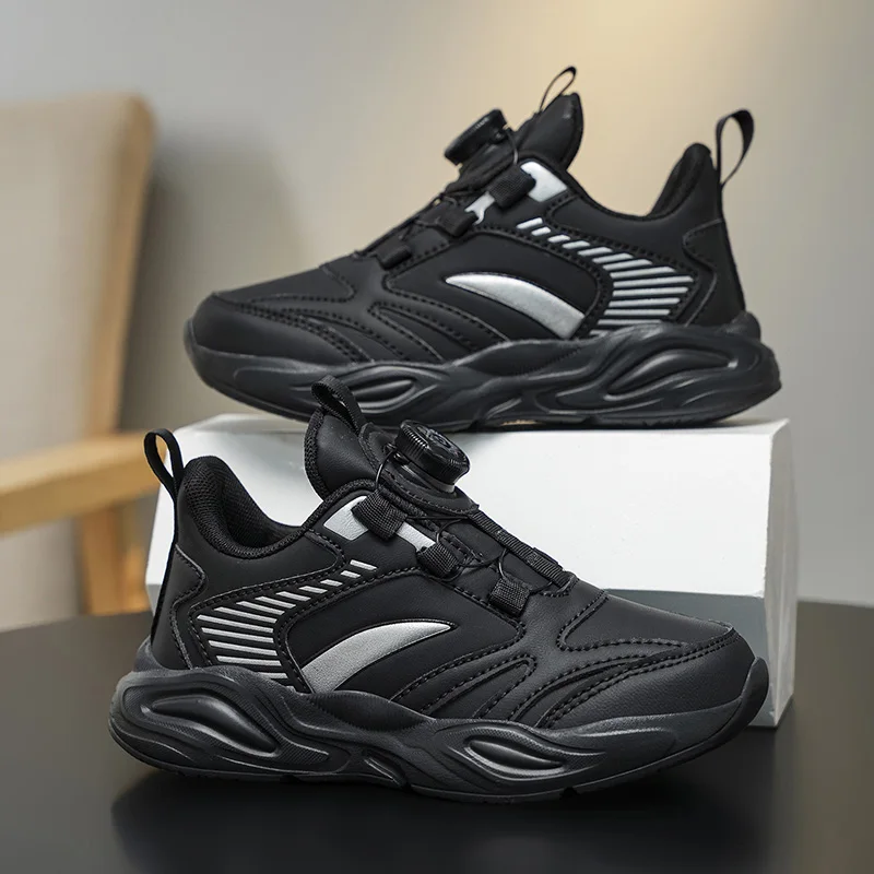 Детская обувь в массивном стиле, кроссовки для мальчиков, черные легкие осенние детские школьные повседневные спортивные туфли из искусственной кожи для мальчиков
Детская обувь в массивном стиле, кроссовки для мальчиков, черные легкие осенние детские школьные повседневные спортивные туфли из искусственной кожи для мальчиков