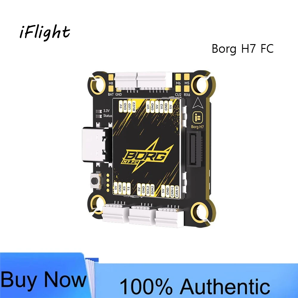 iFlight BLITZ H7 Flight Controller 30.5x30.5 STM32H743 Dual Gyro ICM42688 4-12S LiHV 7 UARTs Betaflight for FPV Racing Drone
iFlight BLITZ H7 Flight Controller 30.5x30.5 STM32H743 Dual Gyro ICM42688 4-12S LiHV 7 UARTs Betaflight for FPV Racing Drone