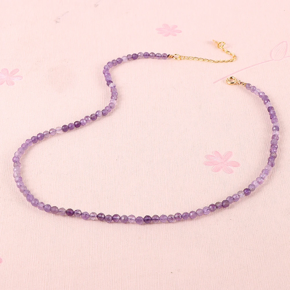 Nabest Women's Amethyst Natural Stone Necklace 3mm Faces Bead 18k Gold Plated Chain Fashion Jewelry for Women
Nabest Women's Amethyst Natural Stone Necklace 3mm Faces Bead 18k Gold Plated Chain Fashion Jewelry for Women