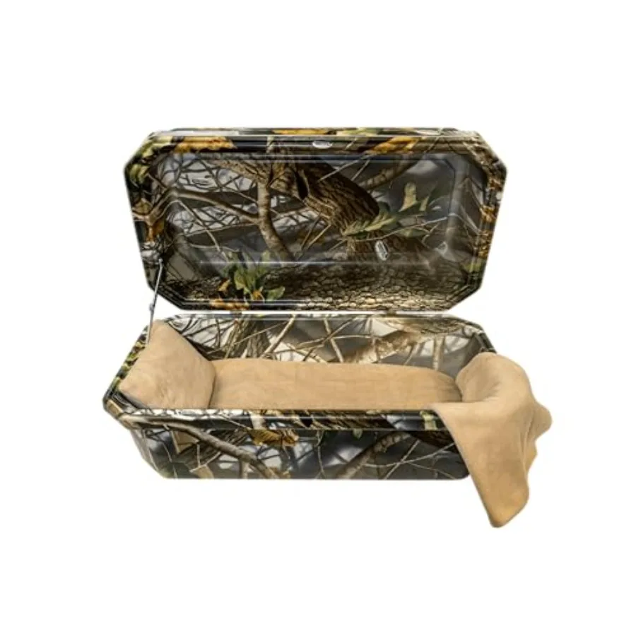 Camouflage Pet Casket for Outdoor Burial, Camo Polyester with Gray Fleece Interior, 42x24, Ultra Strong Corrugated Board, Extra
Camouflage Pet Casket for Outdoor Burial, Camo Polyester with Gray Fleece Interior, 42x24, Ultra Strong Corrugated Board, Extra