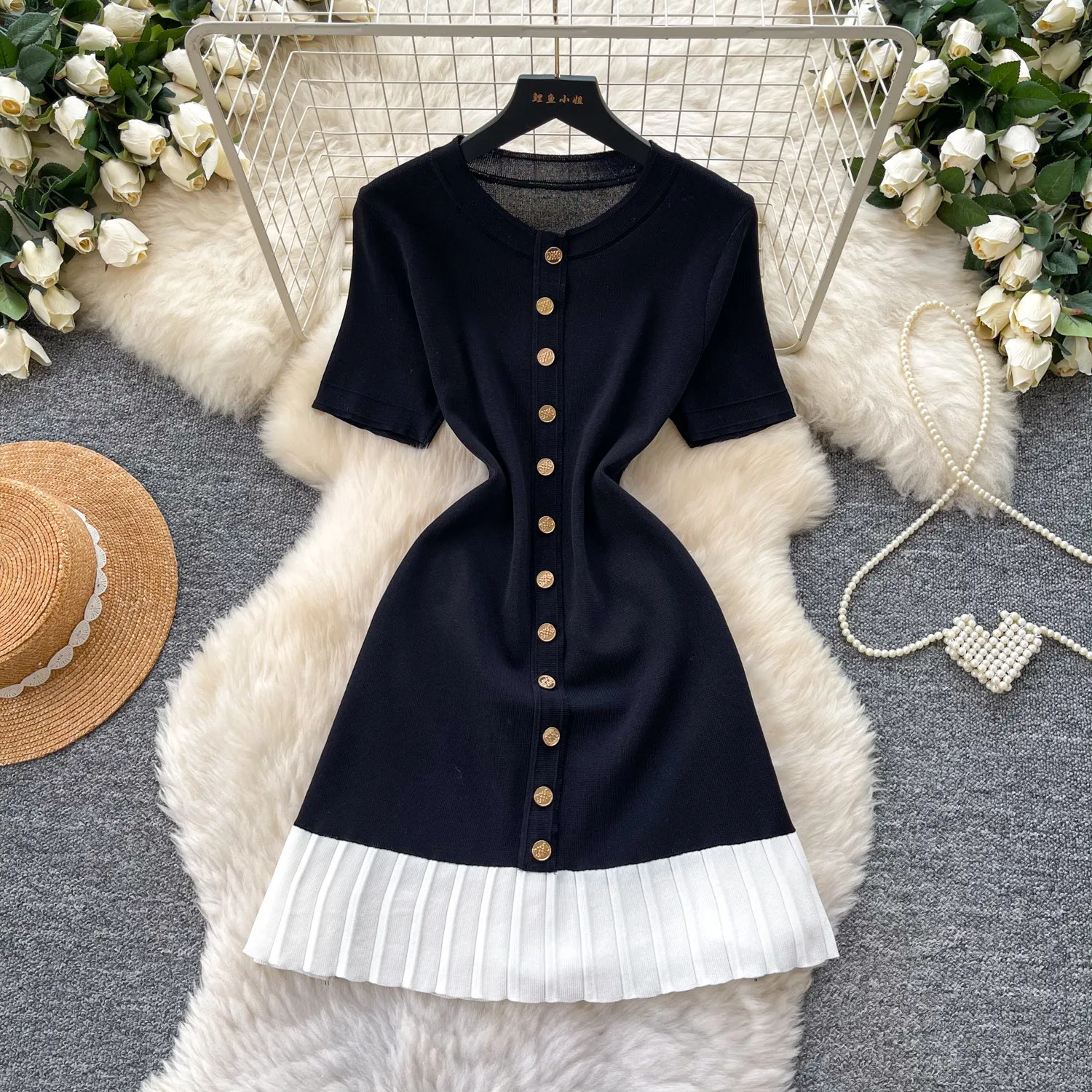 Dress Women Short Dresses A Line Vestidos Y2k Streetwear Round Neck Knit Tigth Waist Ruffles Elegant Party Night Work 2026
Dress Women Short Dresses A Line Vestidos Y2k Streetwear Round Neck Knit Tigth Waist Ruffles Elegant Party Night Work 2026