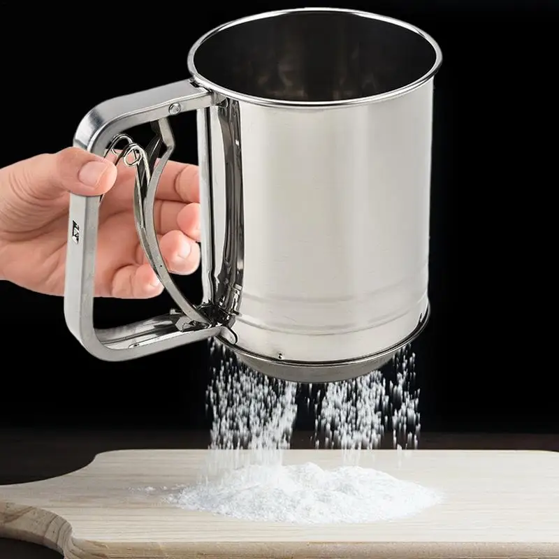 Stainless Steel Flour Sifter Double-layer Sifter Fine Mesh Baking Sifter For Baking Stainless Steel Flour Sieve Sifter For
Stainless Steel Flour Sifter Double-layer Sifter Fine Mesh Baking Sifter For Baking Stainless Steel Flour Sieve Sifter For