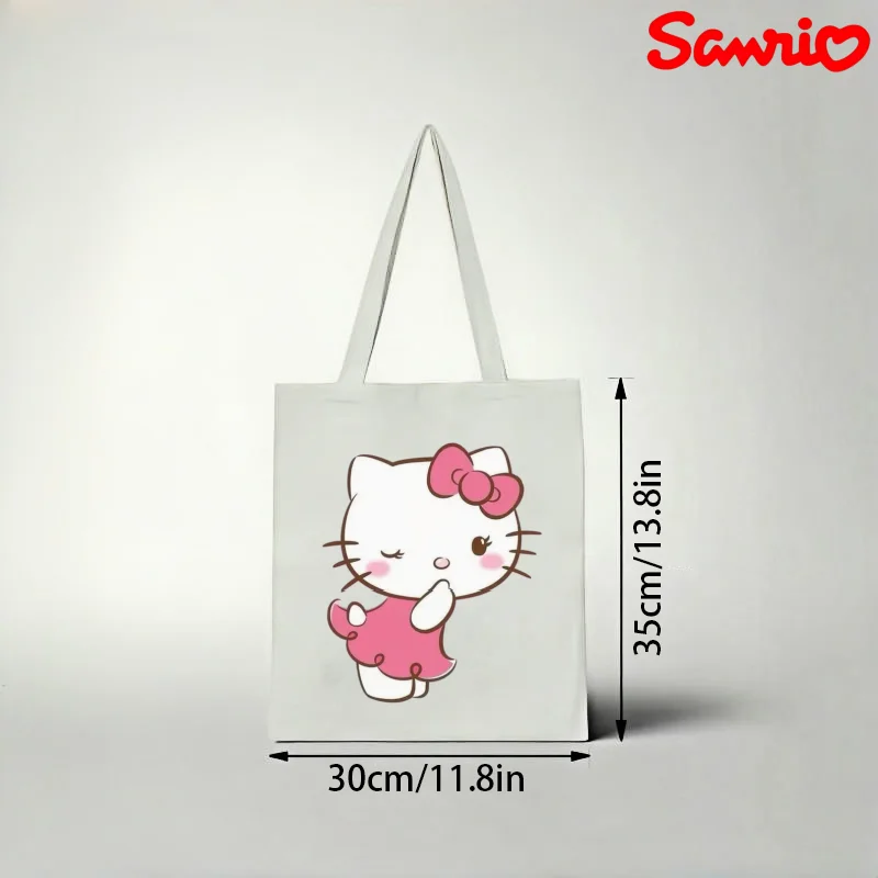 1pc Sanrio Hello Kitty Canvas Tote Bag, Winking Pose Casual Shoulder Bag, Eco-friendly Reusable Handbag
1pc Sanrio Hello Kitty Canvas Tote Bag, Winking Pose Casual Shoulder Bag, Eco-friendly Reusable Handbag