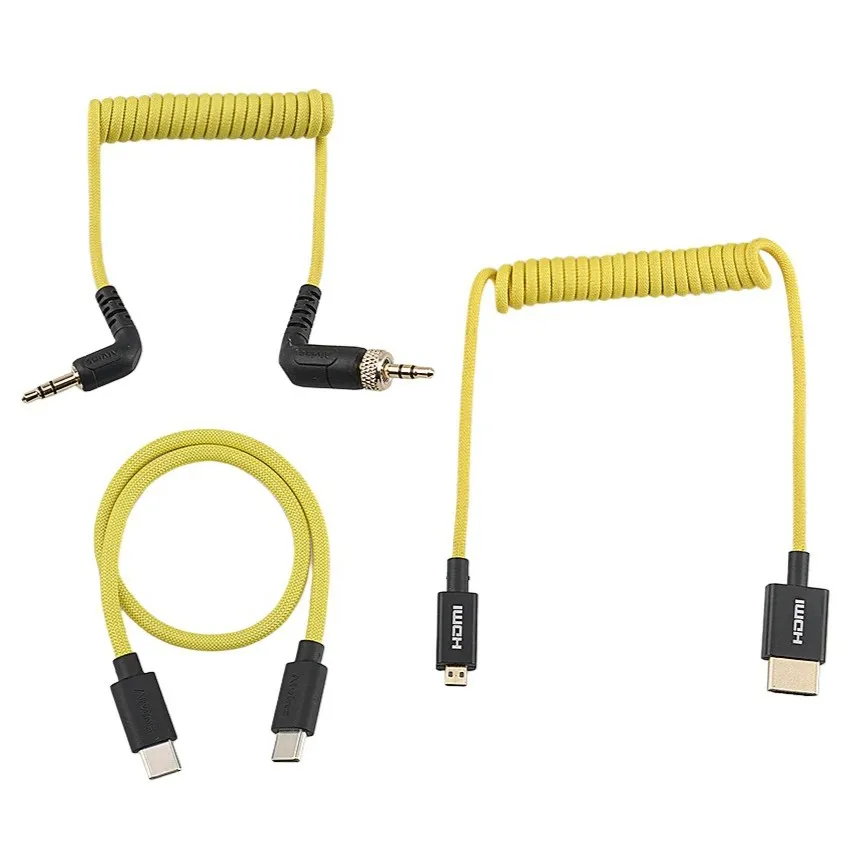 Camera Cable Set for Nikon ZR, USB-C PD Power 8K 2.1 Micro HDMI to HDMI Cable Locking 3.5mm to 3.5mm TRS Audio Timecode Cable
Camera Cable Set for Nikon ZR, USB-C PD Power 8K 2.1 Micro HDMI to HDMI Cable Locking 3.5mm to 3.5mm TRS Audio Timecode Cable