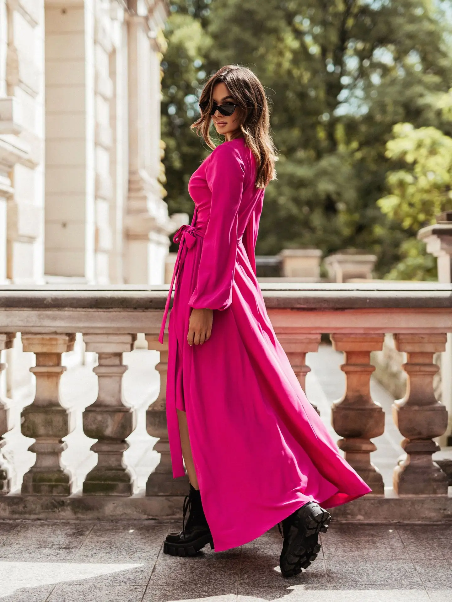 Elegant Women's Dresses Lace-up Split Long Dress Spring Autumn V Neck Long Sleeve Casual Loose Holiday Party Dresses Vestido
Elegant Women's Dresses Lace-up Split Long Dress Spring Autumn V Neck Long Sleeve Casual Loose Holiday Party Dresses Vestido