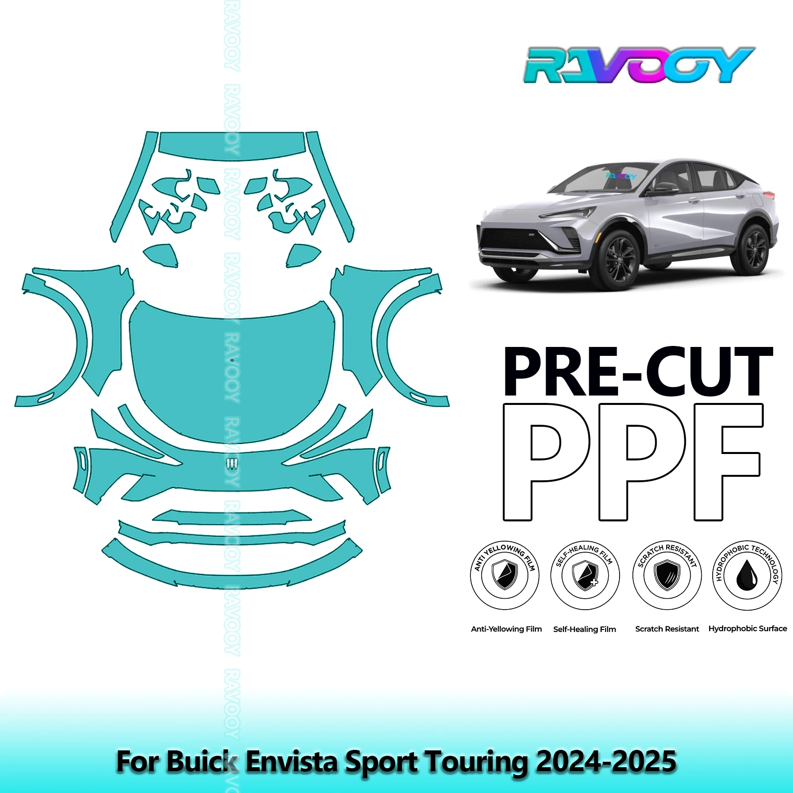 8.5Mil Precut Paint Protection Film PPF Clear Bra Front Kit For Buick Envista Sport Touring 2024-2025
8.5Mil Precut Paint Protection Film PPF Clear Bra Front Kit For Buick Envista Sport Touring 2024-2025