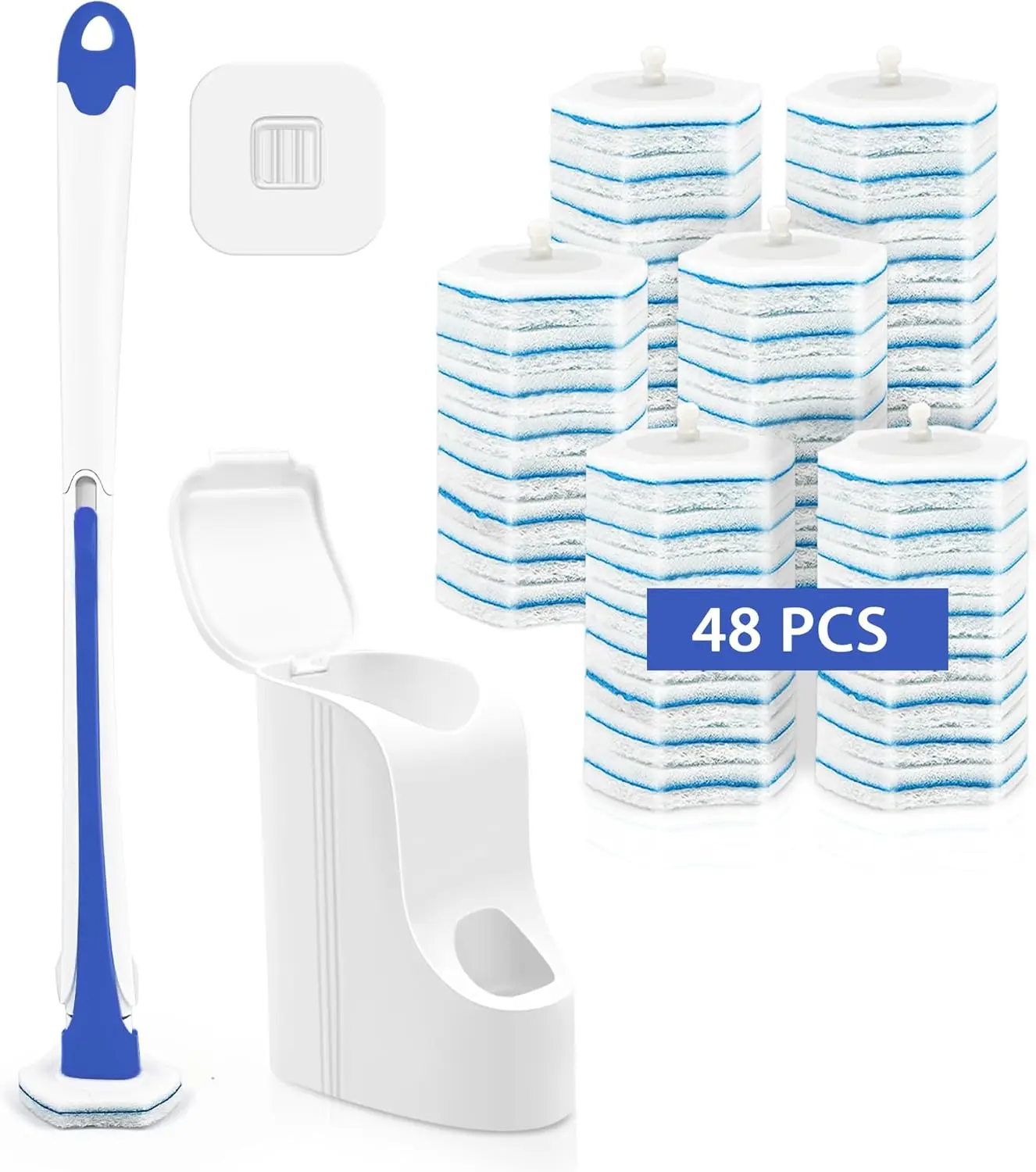 Disposable Toilet Brush with 48 Refills, Wall Mounted Cleaning System for Bathroom Sink Bathtub
Disposable Toilet Brush with 48 Refills, Wall Mounted Cleaning System for Bathroom Sink Bathtub