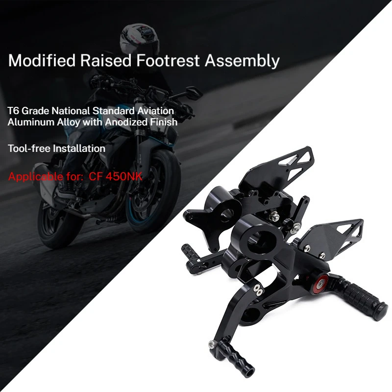 For CF MOTO 450NK Modified Raised Rearset Assembly Aluminum Brake And Shift Levers Heightened Footpeg Brackets
For CF MOTO 450NK Modified Raised Rearset Assembly Aluminum Brake And Shift Levers Heightened Footpeg Brackets