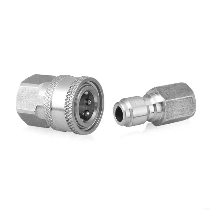 2 Pieces NPT 3/8 Inch Stainless Steel Male and Female Quick Connector Pressure Washer Adapters Thread Fittings C5AD
2 Pieces NPT 3/8 Inch Stainless Steel Male and Female Quick Connector Pressure Washer Adapters Thread Fittings C5AD