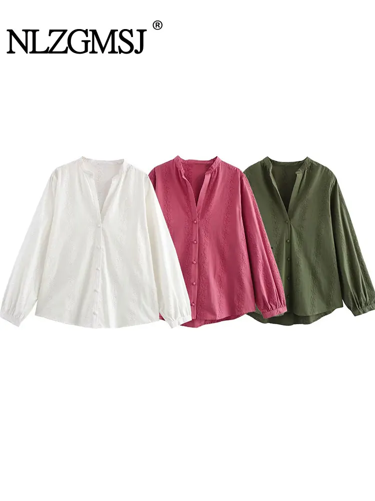 Весна 2023, женские элегантные рубашки с полой вышивкой, новые летние модные короткие рубашки с длинными рукавами, повседневные свободные блузки, топ
Весна 2023, женские элегантные рубашки с полой вышивкой, новые летние модные короткие рубашки с длинными рукавами, повседневные свободные блузки, топ