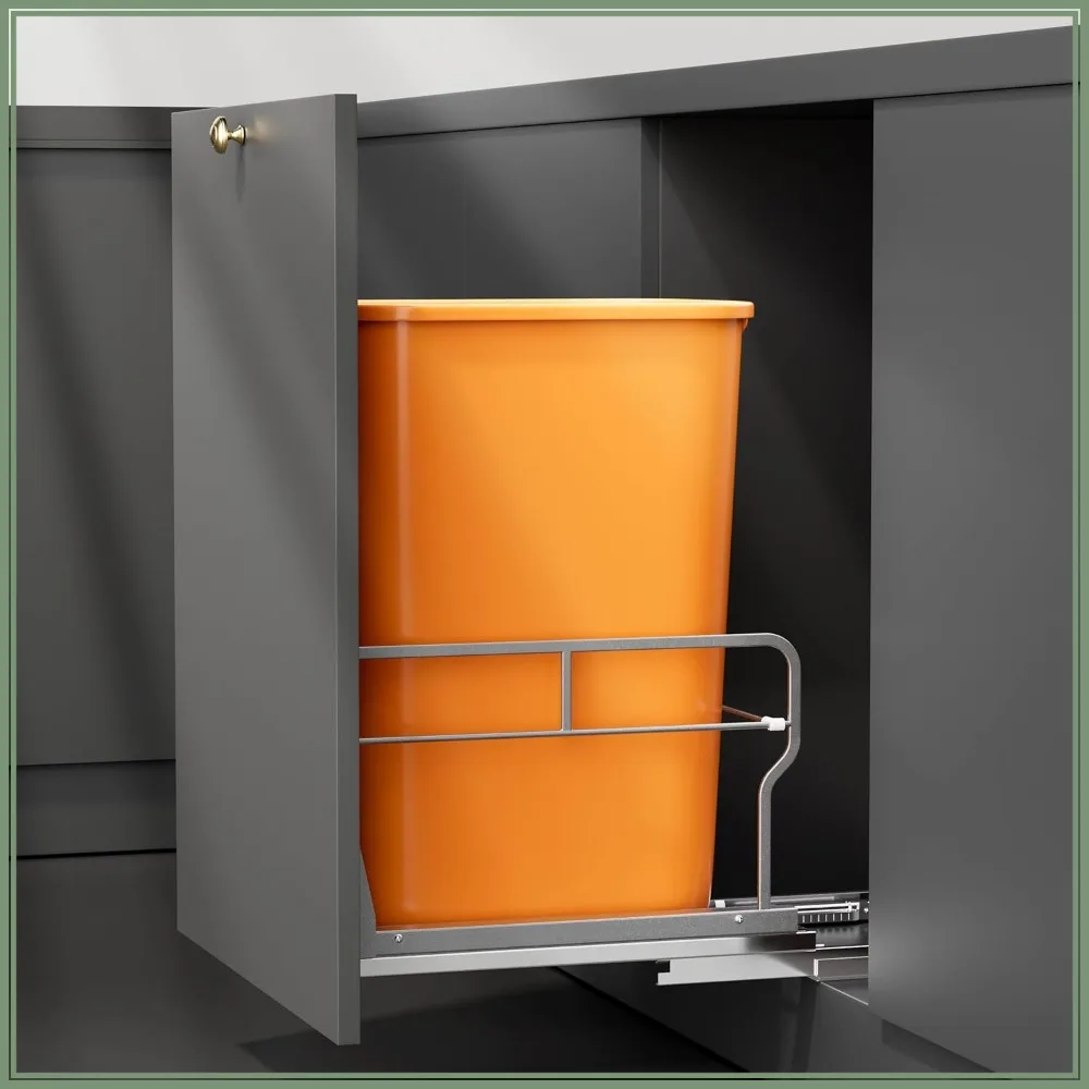Pull-Out Under-Cabinet Trash Can Kit with Soft-Close Slides, Door Mounting Included, Fits 12"W x 18"D Openings
Pull-Out Under-Cabinet Trash Can Kit with Soft-Close Slides, Door Mounting Included, Fits 12"W x 18"D Openings