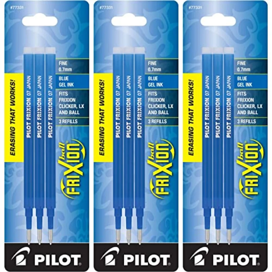Gel Ink Refills for FriXion Erasable Gel Ink Pen, Fine Point, Blue Ink, 3 Packs 9 refills total
Gel Ink Refills for FriXion Erasable Gel Ink Pen, Fine Point, Blue Ink, 3 Packs 9 refills total