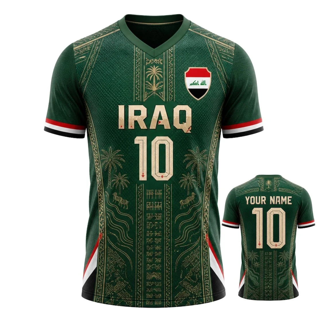 Iraq Soccer Jersey, Custom Name Number 10 Football Shirt 3D Printed T Shirts Tee Tops Summer Unisex T-shirt
Iraq Soccer Jersey, Custom Name Number 10 Football Shirt 3D Printed T Shirts Tee Tops Summer Unisex T-shirt