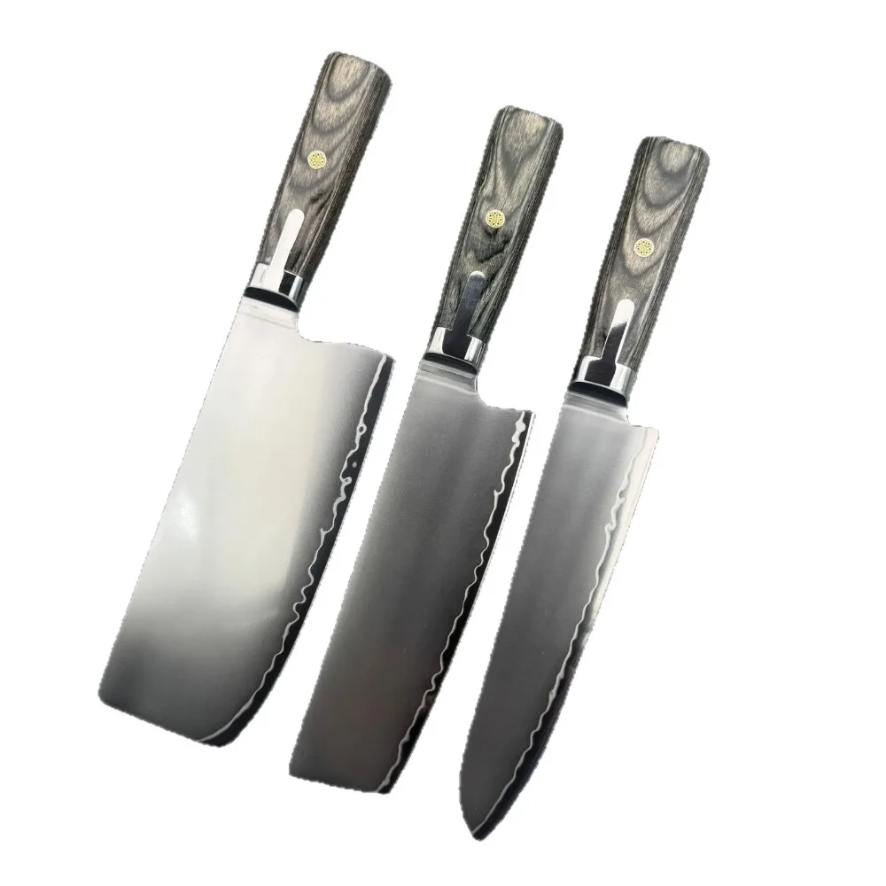 RHON 3pcs Kitchen Knives Set S301 Powder Steel Core Compostied Wooden Handle Santoku Vegetable Nakiri Meat Cleaver Utility Knife
RHON 3pcs Kitchen Knives Set S301 Powder Steel Core Compostied Wooden Handle Santoku Vegetable Nakiri Meat Cleaver Utility Knife