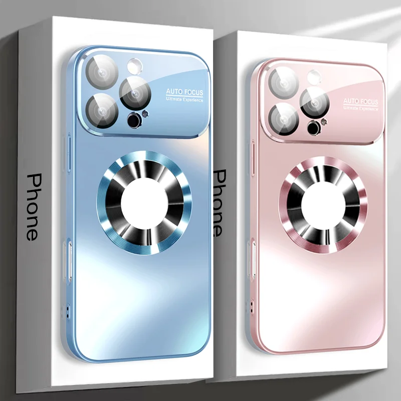 Luxury Glass Camera For Magesafe Magnetic Wireless Charge Case For iPhone 16 17 11 12 13 14 15 Pro Max Air Plus Shockproof Cover
Luxury Glass Camera For Magesafe Magnetic Wireless Charge Case For iPhone 16 17 11 12 13 14 15 Pro Max Air Plus Shockproof Cover