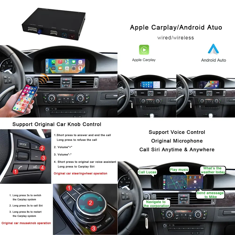 Original Screen Upgrade CIC System Multimedia Video Interface E84 E90 F10 F25 F07 Carplay for Carplay Interface 2010-2012
Original Screen Upgrade CIC System Multimedia Video Interface E84 E90 F10 F25 F07 Carplay for Carplay Interface 2010-2012
