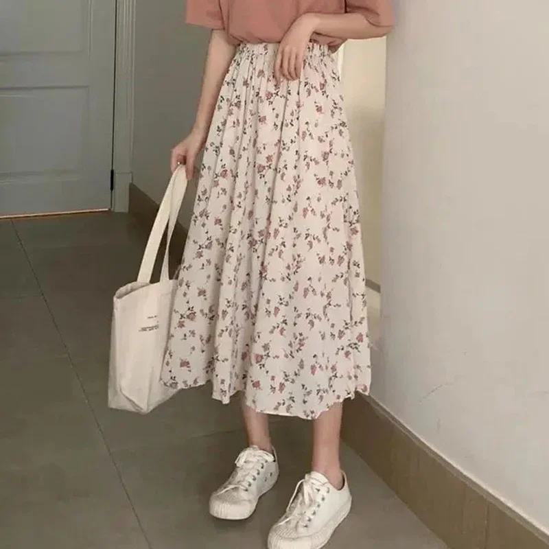 Retro Floral Women A Line Skirts Korean High Waist All Match Female Fairy Midi Skirt Y2K Beach Vacation Ladies Pleated Skirts
Retro Floral Women A Line Skirts Korean High Waist All Match Female Fairy Midi Skirt Y2K Beach Vacation Ladies Pleated Skirts