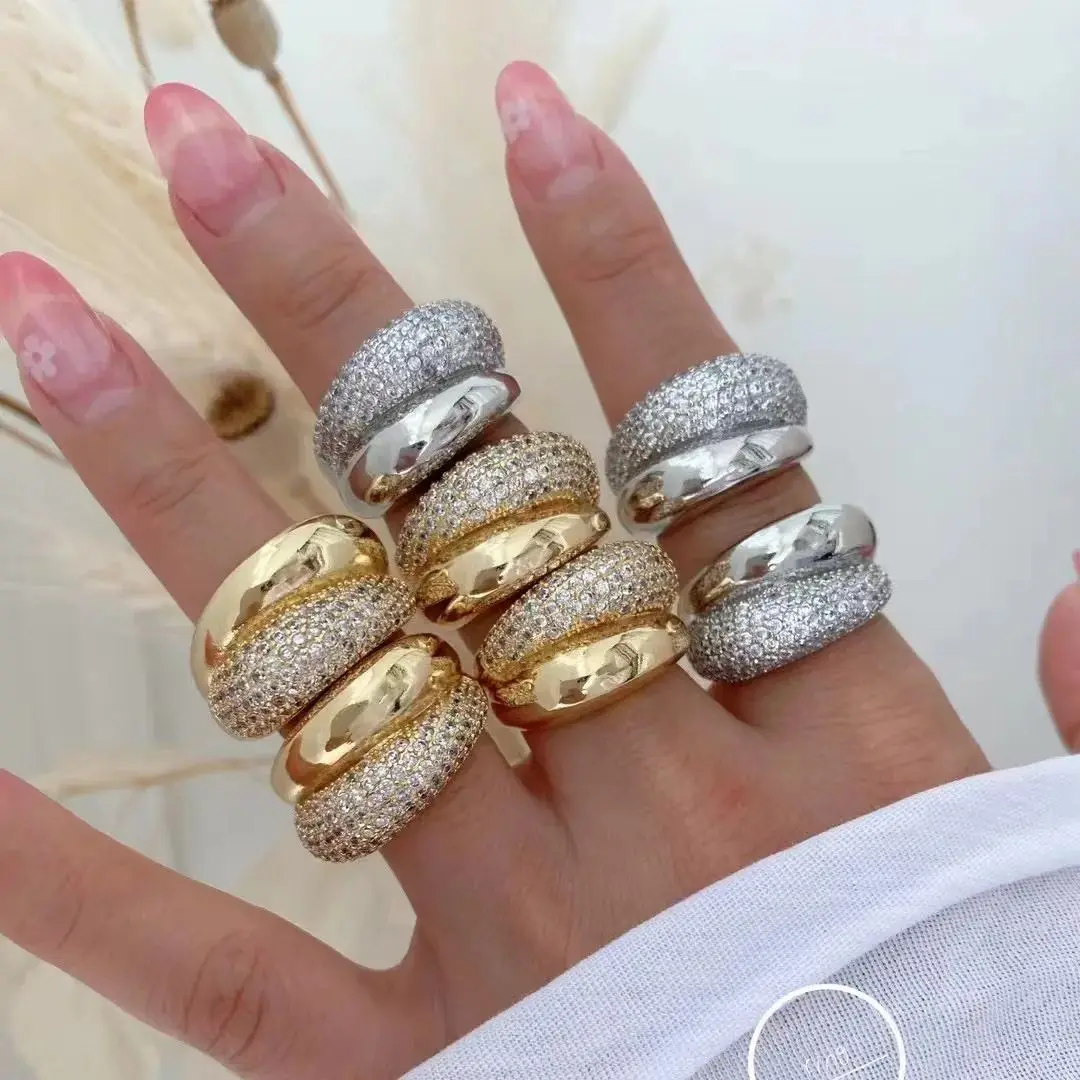 5pcs, CZ Zircon Inlay Geometric Design Open Rings For Elegant Women Gold Color Party Jewelry Accessories
5pcs, CZ Zircon Inlay Geometric Design Open Rings For Elegant Women Gold Color Party Jewelry Accessories