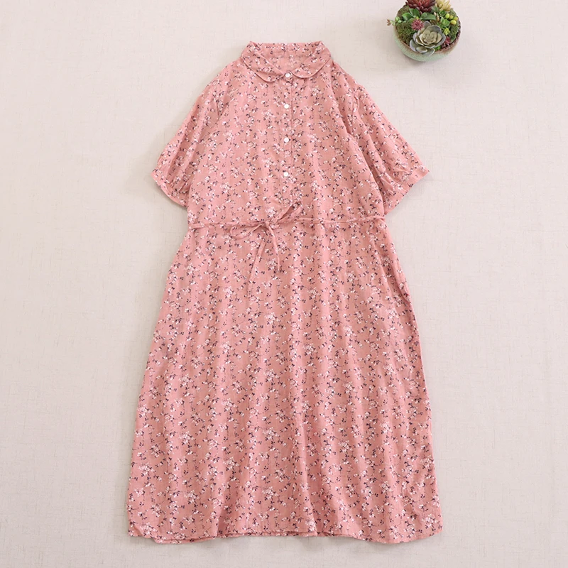 Japanese Vintage Mori Girl Floral Printed 100% Cotton Shirt Dress Women Summer New Turn Down Collar Short Sleeve Casual Dresses
Japanese Vintage Mori Girl Floral Printed 100% Cotton Shirt Dress Women Summer New Turn Down Collar Short Sleeve Casual Dresses