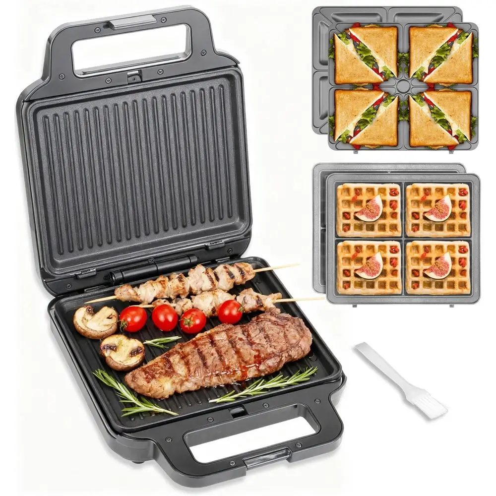 3-in-1 Removable Plate Panini Grill and Breakfast Sandwich Maker
3-in-1 Removable Plate Panini Grill and Breakfast Sandwich Maker