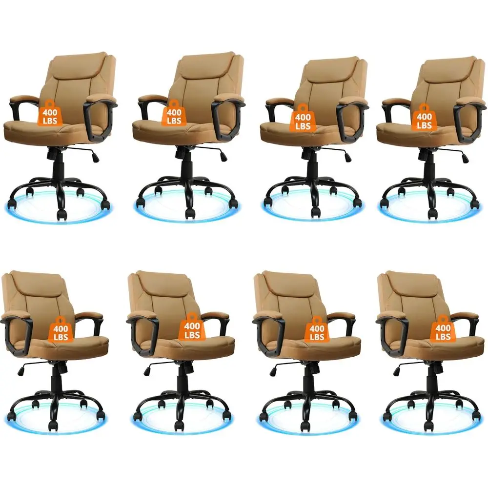 Executive Swivel PU Leather Office Chair with Adjustable Height and Padded Seat, 8-Pack Brown
Executive Swivel PU Leather Office Chair with Adjustable Height and Padded Seat, 8-Pack Brown