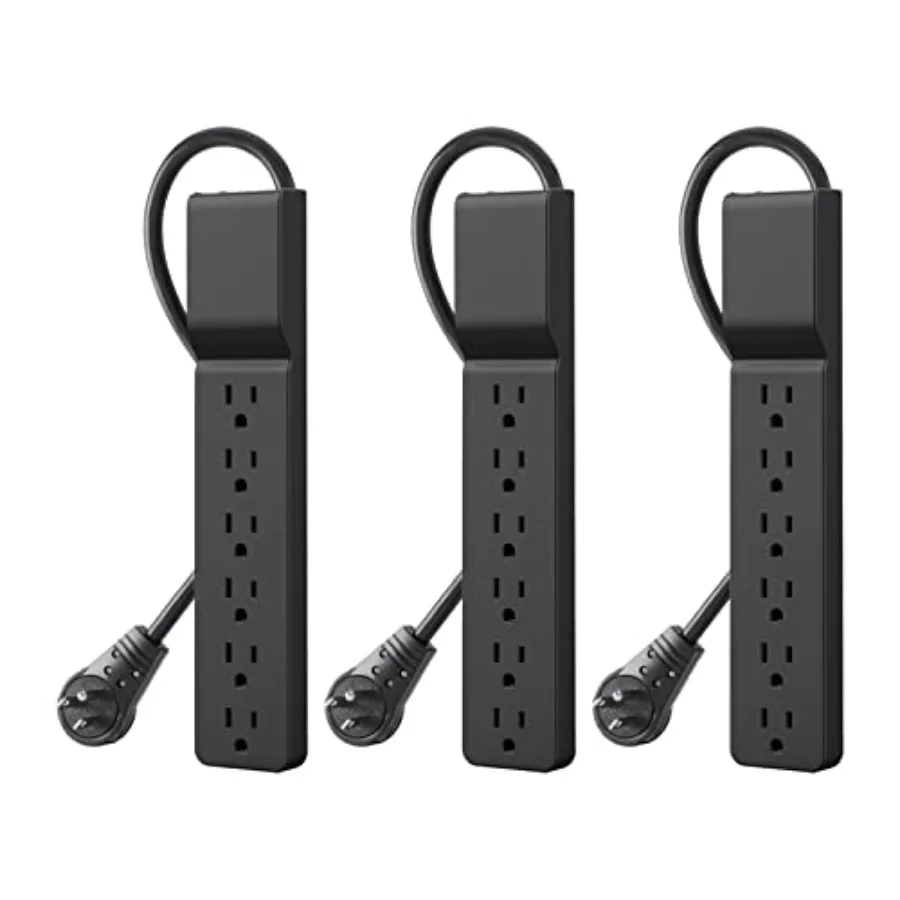 Power Strip Surge Protector with 6 AC Multiple Outlets - Flat Rotating Plug 6 Feet Long Heavy-Duty Extension Cord for Home Offi
Power Strip Surge Protector with 6 AC Multiple Outlets - Flat Rotating Plug 6 Feet Long Heavy-Duty Extension Cord for Home Offi