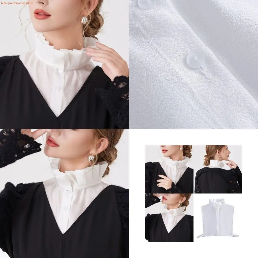 F92D Breathable Soft Detachable Collar Elegant Ruffle Faux Collar Insert Neckpiece For Women Outfit Dress Sweater Enhancer
F92D Breathable Soft Detachable Collar Elegant Ruffle Faux Collar Insert Neckpiece For Women Outfit Dress Sweater Enhancer