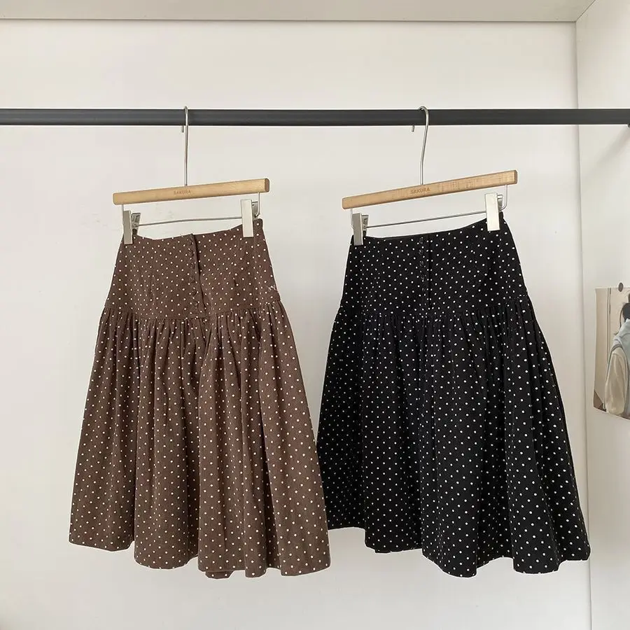 Винтажная плиссированная юбка А-силуэта в стиле преппи, длиной до колена, осенне-зимняя, корейская, с завышенной талией, в горошек, длинная
Винтажная плиссированная юбка А-силуэта в стиле преппи, длиной до колена, осенне-зимняя, корейская, с завышенной талией, в горошек, длинная