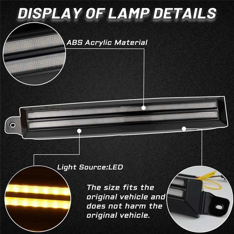 A05U-LED Daytime Running Lights Fog Lights For Toyota 4Runner 1996-2002 Amber Sequential Turn Signal Light
A05U-LED Daytime Running Lights Fog Lights For Toyota 4Runner 1996-2002 Amber Sequential Turn Signal Light