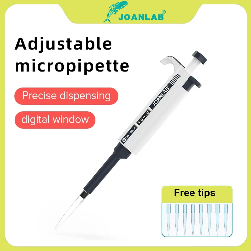 JOANLAB Laboratory Pipette Plastic Single Channel Digital Adjustable Micropipette Lab Equipment With Pipette Tips
JOANLAB Laboratory Pipette Plastic Single Channel Digital Adjustable Micropipette Lab Equipment With Pipette Tips