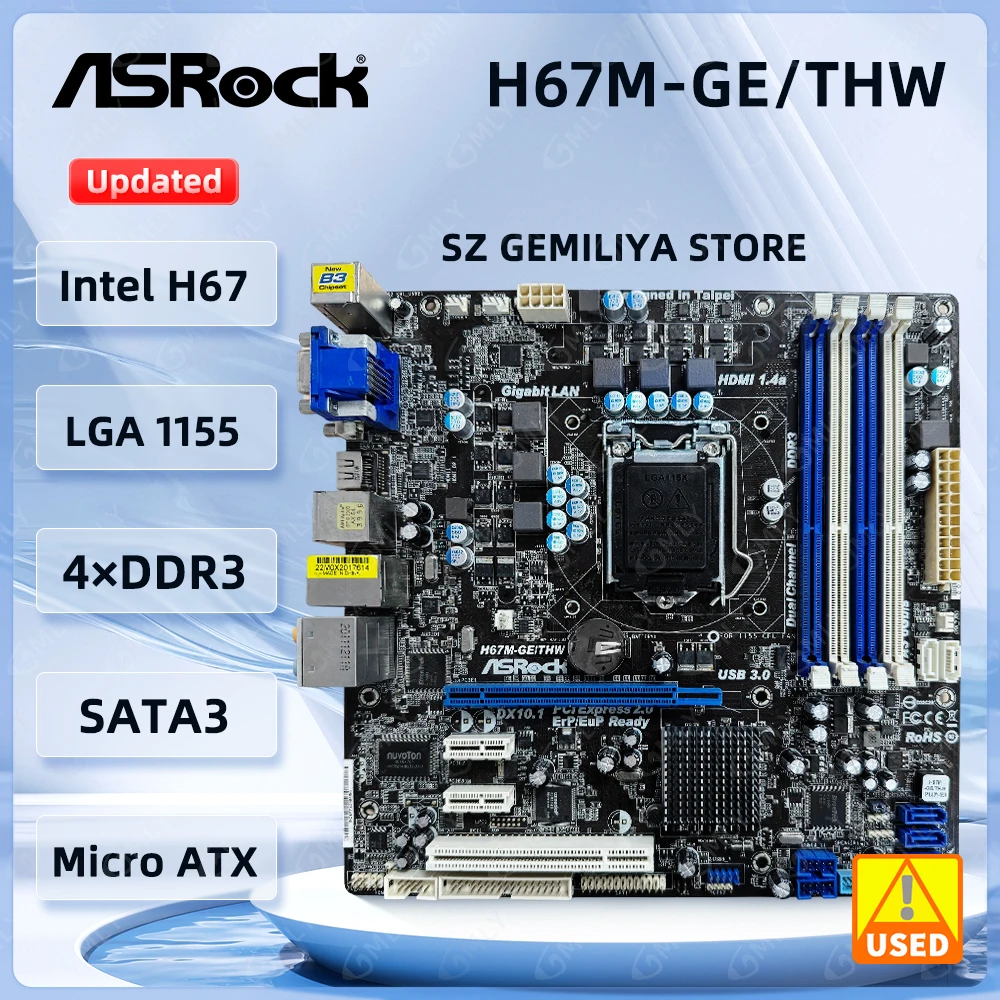 Материнская плата ASRock H67 H67M-GE LGA 1155 DDR3 16 ГБ с поддержкой 3770 2700 3450 2500 3570 2130 2100 3550 Процессор Micro ATX
Материнская плата ASRock H67 H67M-GE LGA 1155 DDR3 16 ГБ с поддержкой 3770 2700 3450 2500 3570 2130 2100 3550 Процессор Micro ATX