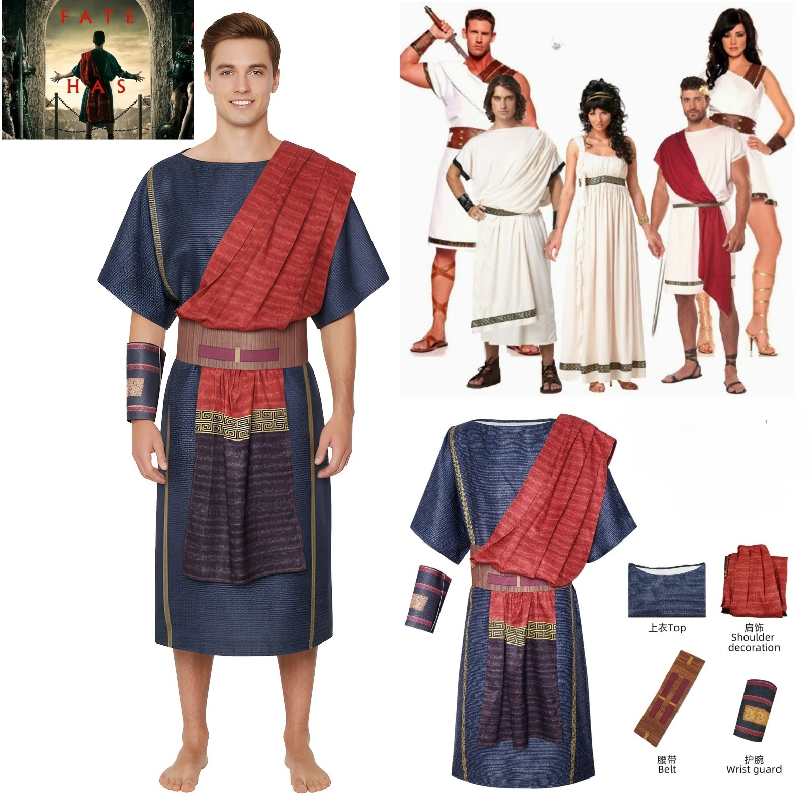 Ancient Greek Ashur Roman Gladiator Costume Adult Halloween Carnival Party Fatehas Has Many Role-playing Costumes for Adult
Ancient Greek Ashur Roman Gladiator Costume Adult Halloween Carnival Party Fatehas Has Many Role-playing Costumes for Adult