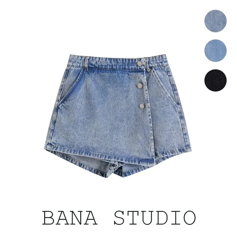 BANA Тонкие асимметричные широкие джинсы трапециевидной формы, юбка, брюки с высокой талией, прямая трубка, летние женские джинсовые джинсы с завышенной талией
BANA Тонкие асимметричные широкие джинсы трапециевидной формы, юбка, брюки с высокой талией, прямая трубка, летние женские джинсовые джинсы с завышенной талией