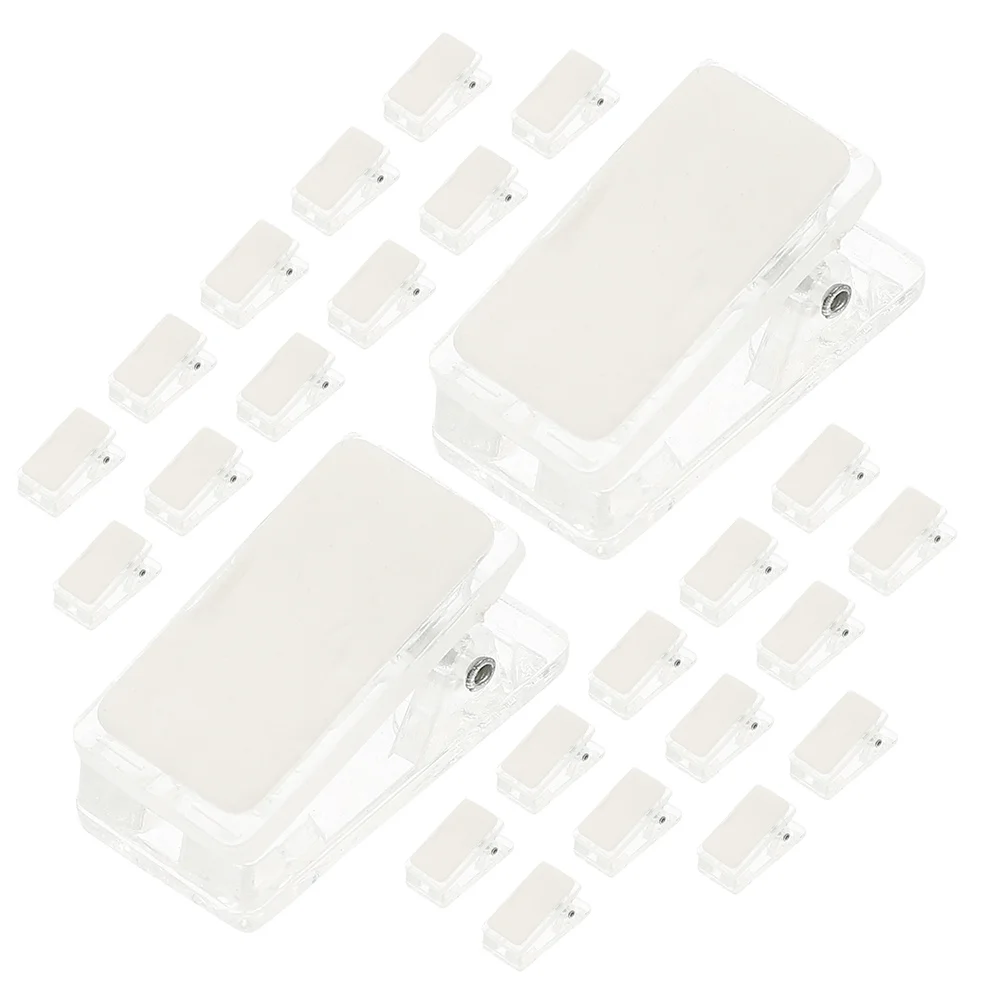 25pcs ID Holder Transparent Plastic Badge Clips Self Adhesive Wall Hanging for Cards Mini Office Use Spring Small
25pcs ID Holder Transparent Plastic Badge Clips Self Adhesive Wall Hanging for Cards Mini Office Use Spring Small