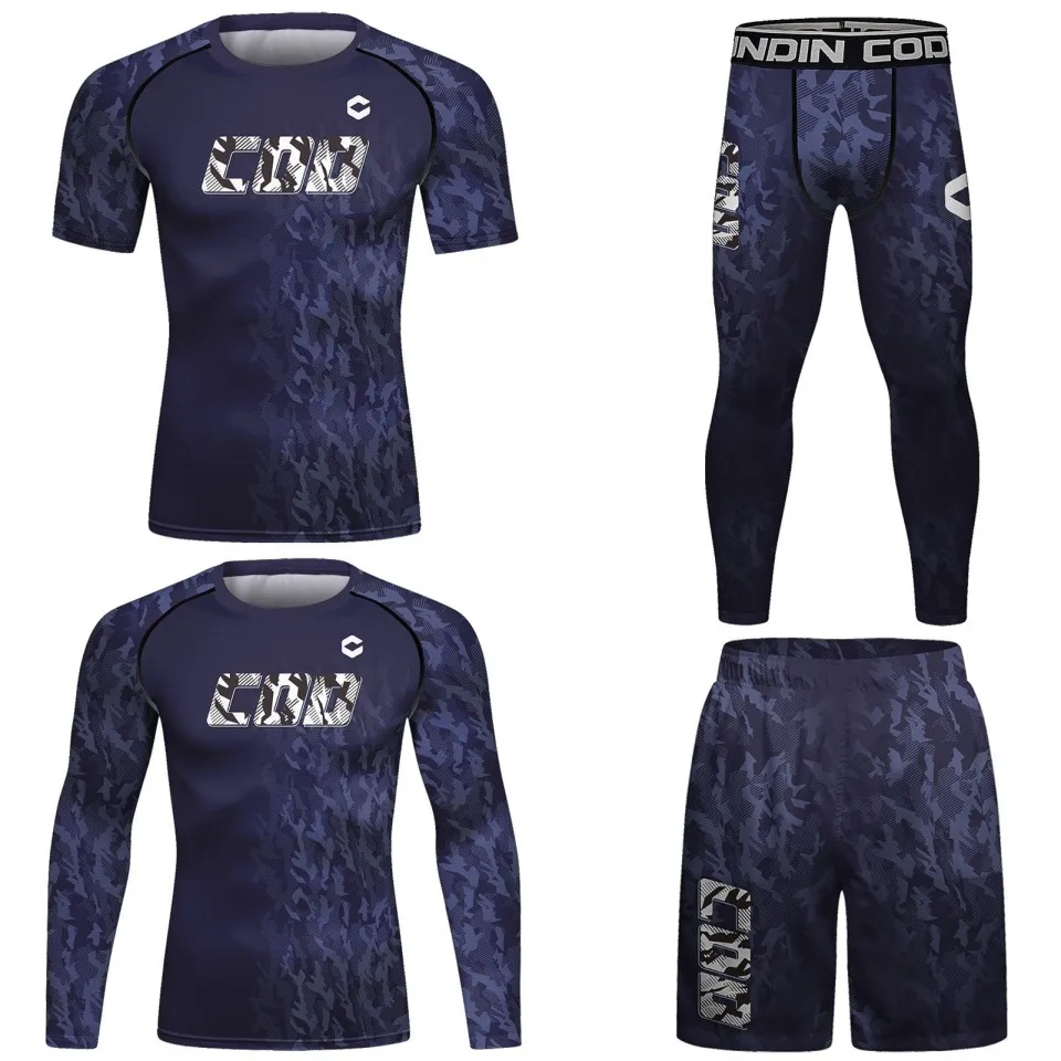 Sportswear Rashguards Tracksuits Boxing Men's Taekwondo Jiu Jitsu T-shirts Shorts Fitness MMA Muay Thai Workout Rash Guard Sets
Sportswear Rashguards Tracksuits Boxing Men's Taekwondo Jiu Jitsu T-shirts Shorts Fitness MMA Muay Thai Workout Rash Guard Sets