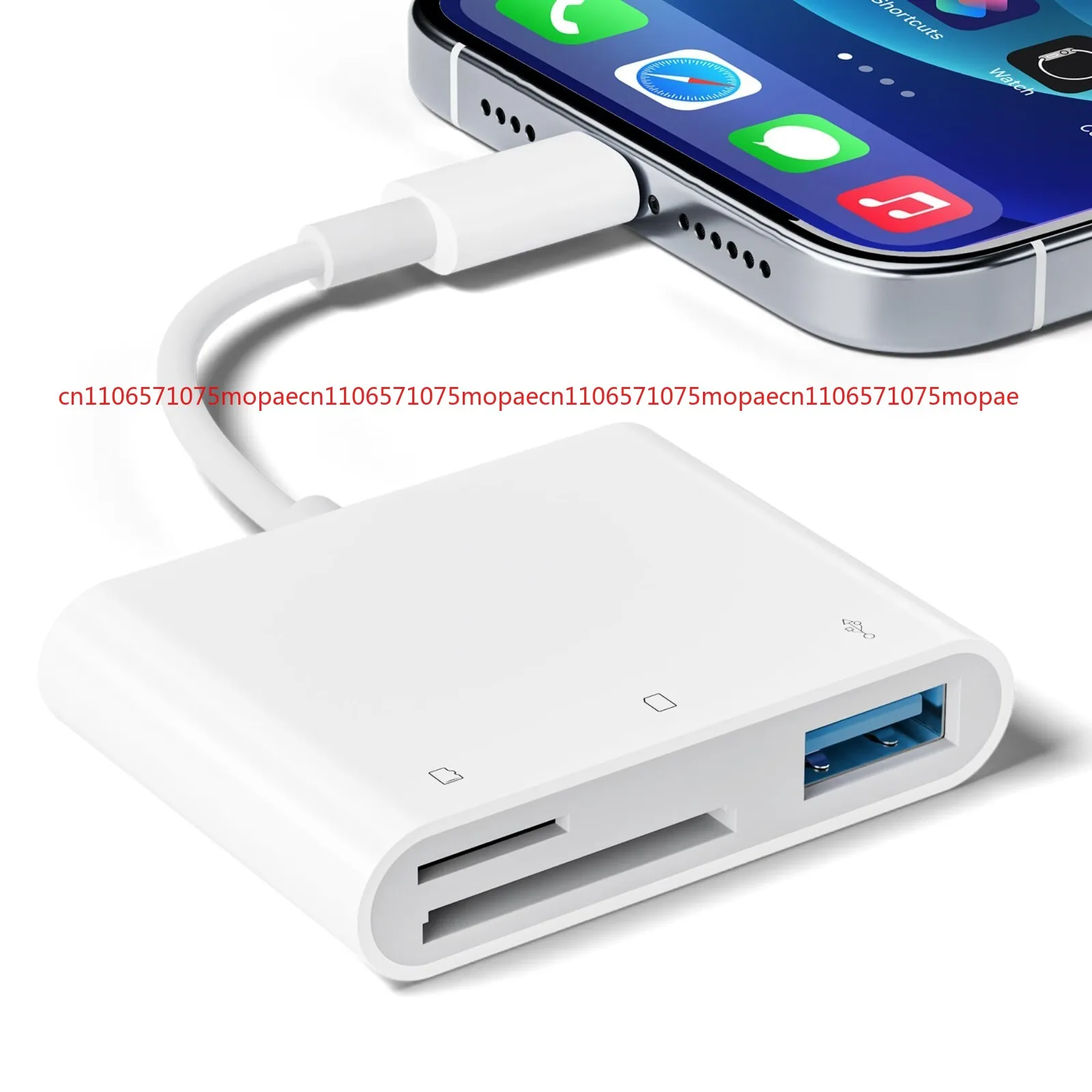 For iPhone SD+TF Card Reader Memory Card Reader with USB Adapter Plug and Play