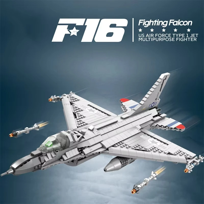DIY Fighting Falcon F-16 Fighter Building Block USA Military Plane Model Bricks Desktop Decoration boy Toys Kids Holiday Gifts
DIY Fighting Falcon F-16 Fighter Building Block USA Military Plane Model Bricks Desktop Decoration boy Toys Kids Holiday Gifts