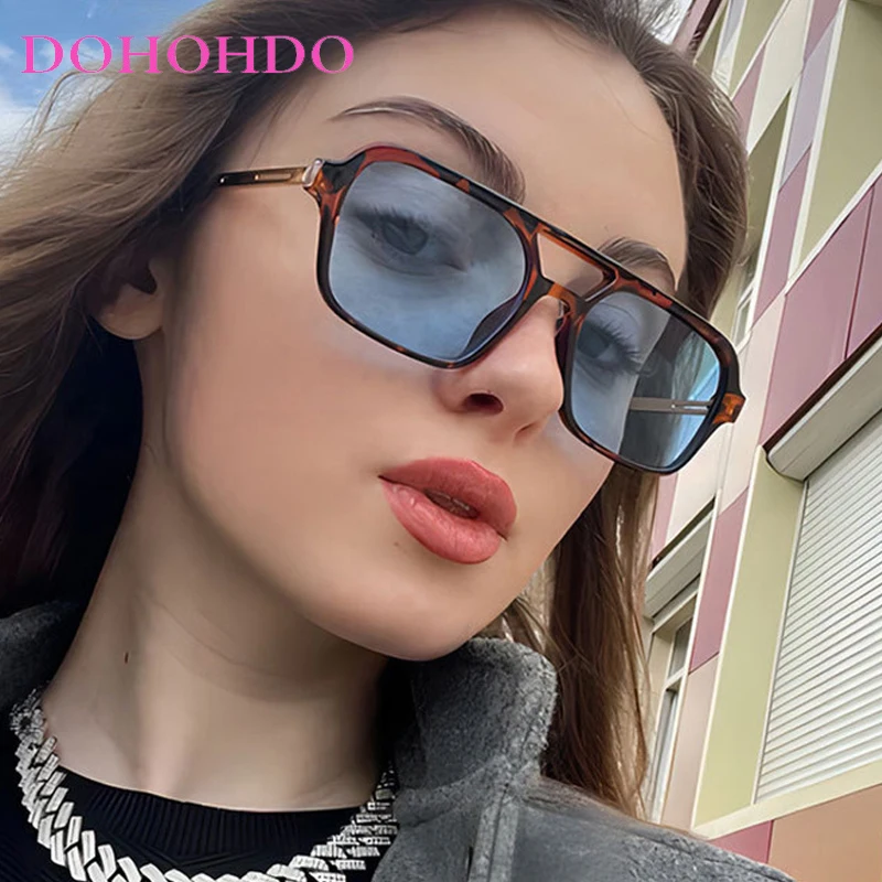 Double Bridges Square Frame Sunglasses Women Men Fashion Personality Design Outdoor Driving Travel Sunglasses UV400 Gafas De Sol
Double Bridges Square Frame Sunglasses Women Men Fashion Personality Design Outdoor Driving Travel Sunglasses UV400 Gafas De Sol