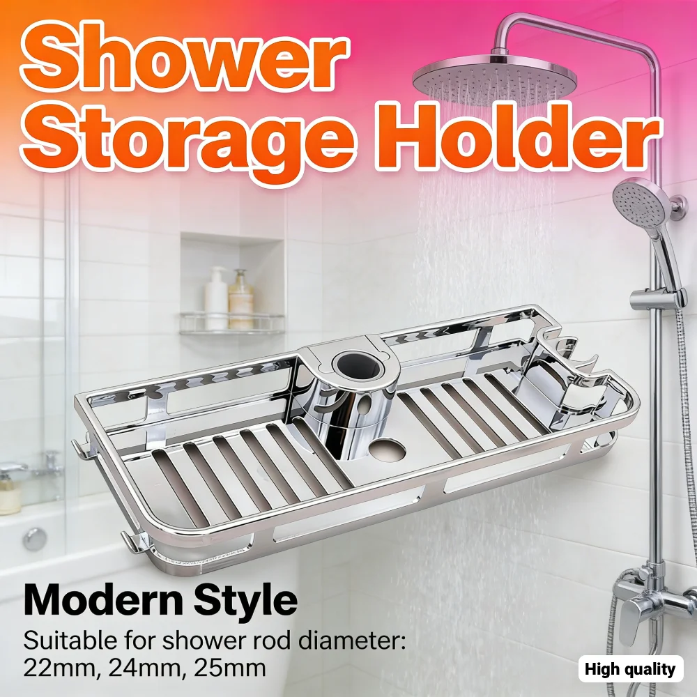 Shower Storage Holder No Drilling Lifting Shampoo Tray Stand Shower Caddy Shelf for Shower Rail with Diameter of 22 24 25mm
Shower Storage Holder No Drilling Lifting Shampoo Tray Stand Shower Caddy Shelf for Shower Rail with Diameter of 22 24 25mm