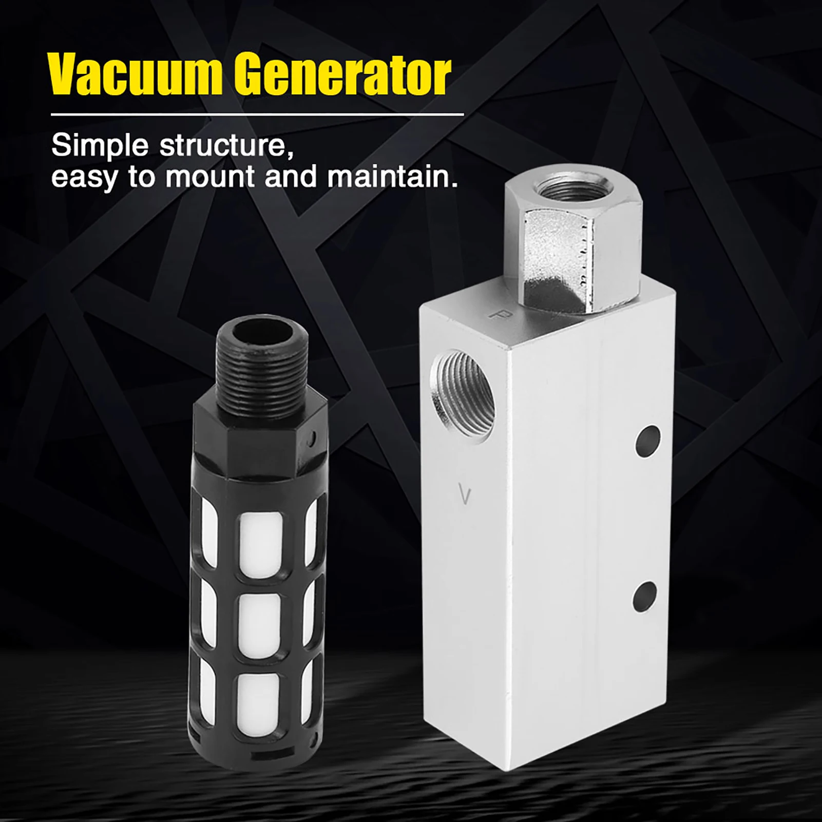 CV-20HS Pneumatic Air Exhaust Vacuum Generator Ejector with Silencer Vacuum Generator Vacuum Ejector CV-20HS Vacuum Generator
CV-20HS Pneumatic Air Exhaust Vacuum Generator Ejector with Silencer Vacuum Generator Vacuum Ejector CV-20HS Vacuum Generator