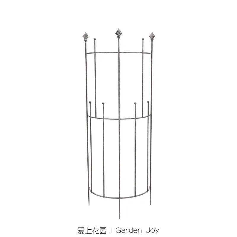 Wrought iron vine climbing frame fence screen, rust round bead spear semi-round flower stand home decoration accessories
Wrought iron vine climbing frame fence screen, rust round bead spear semi-round flower stand home decoration accessories