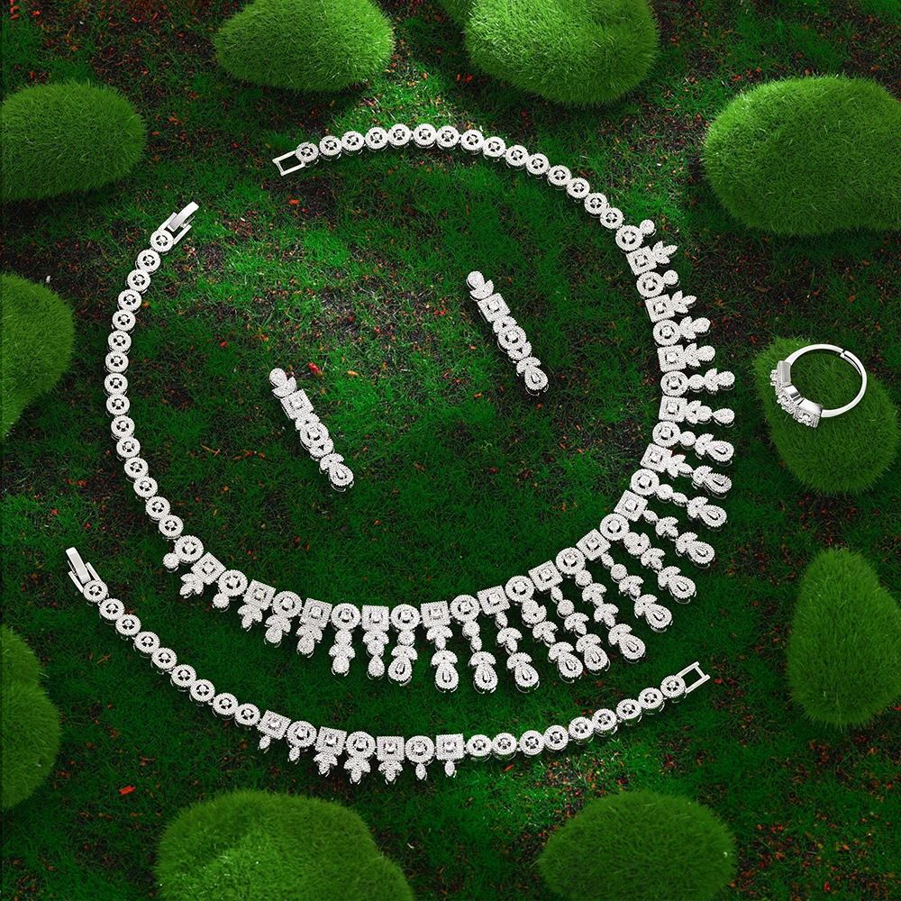 4 шт. кубический цирконий свадебный костюм для вечеринки в нигерийском Дубае комплект ювелирных изделий для невесты аксессуары
4 шт. кубический цирконий свадебный костюм для вечеринки в нигерийском Дубае комплект ювелирных изделий для невесты аксессуары